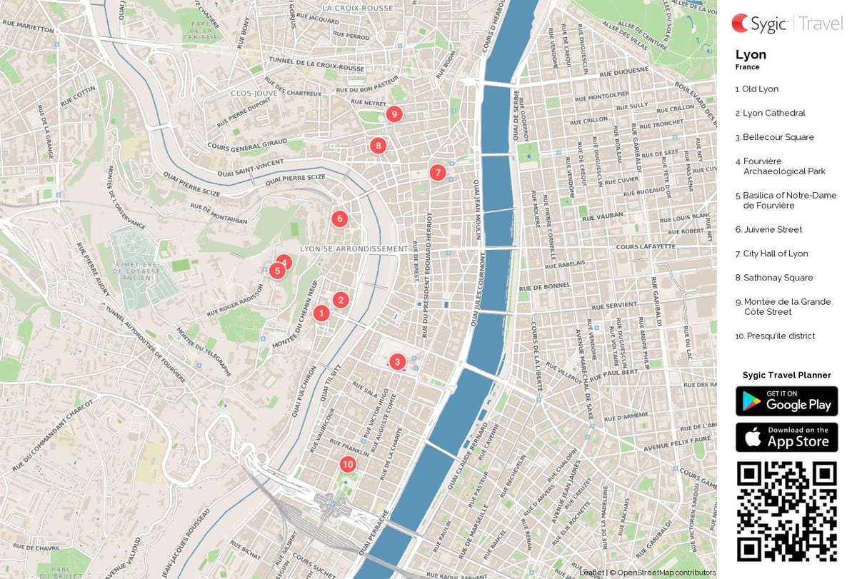 ליון אנדרטה מפה