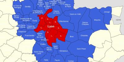 מפה של אזור ליון